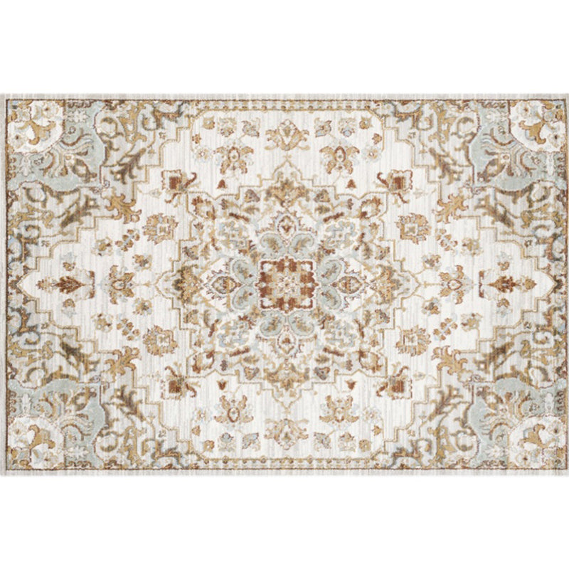 BowLift | Washed Jacquard Print Rug Multicolor Persian Rug Synthetic Non-slip Washable Stain-resistant Rug for Tearoom