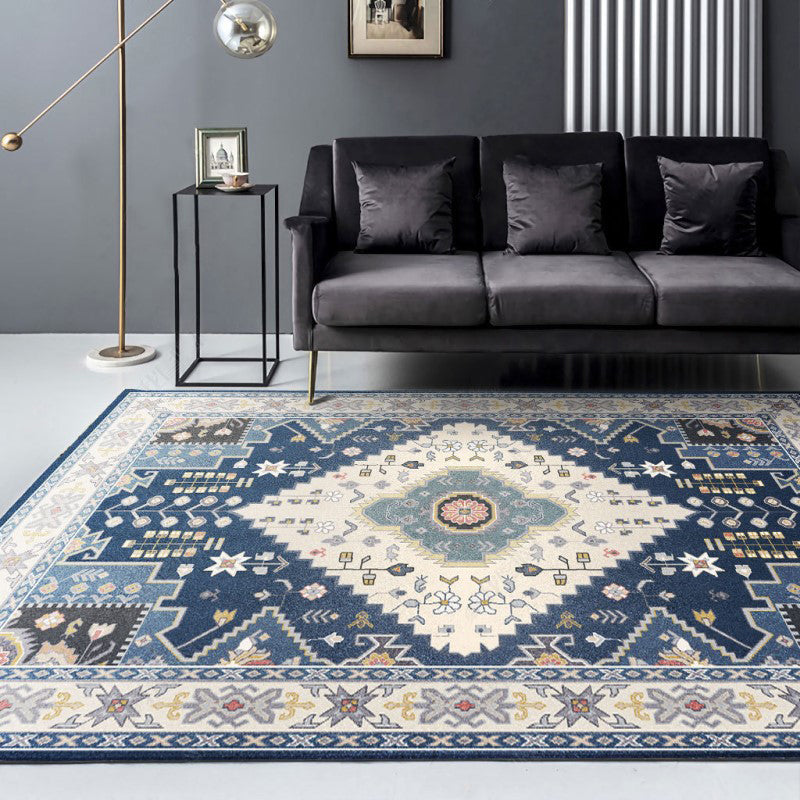 BowLift | Beautiful Moroccan Rug Multicolored symmetrical printed carpet non-slip machine washable pet-friendly rug for the room