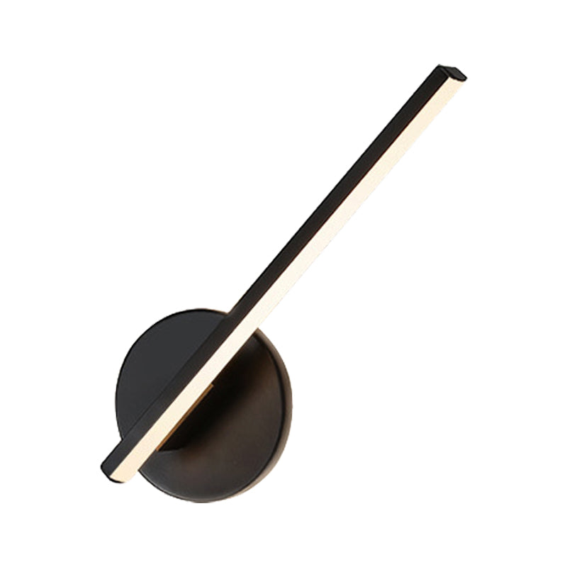 BowLift | Black/White Linear Wall Lamp Minimal Acrylic LED Wall Light for Bedroom in Warm/White Light