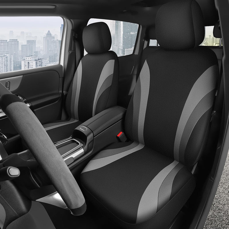 BowLift | EVA Waterproof Car Seat Covers Airbag Compatible Gray Two Front Seat Covers