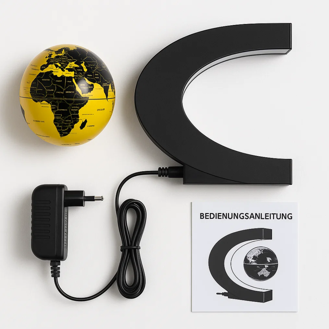 BowLift | AstroGlobe LED World Globe – Floating Globe Lamp with Magnetic Suspension