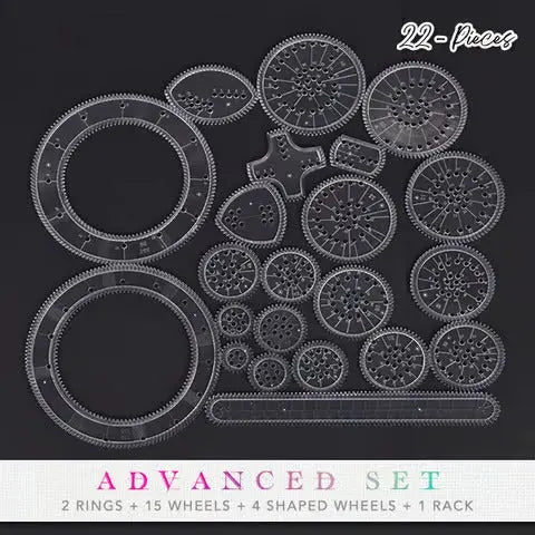 BowLift | 22-piece Spiral Ruler Set – Creative Drawing with System