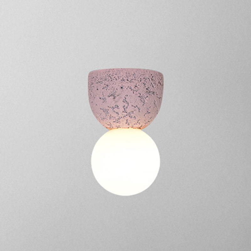 BowLift | Resin-Cement Bell Wall Lamp Modern Style Single-Bulb Wall Lighting Fixture
