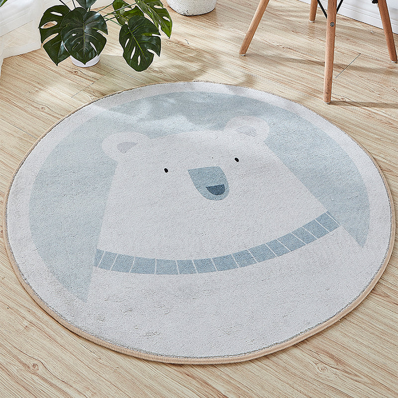 BowLift | Beautiful Cartoon Printed Rug Multicolor Cotton Blend Indoor Rug Non-Slip Back Easy Care Rug with Border for the Room