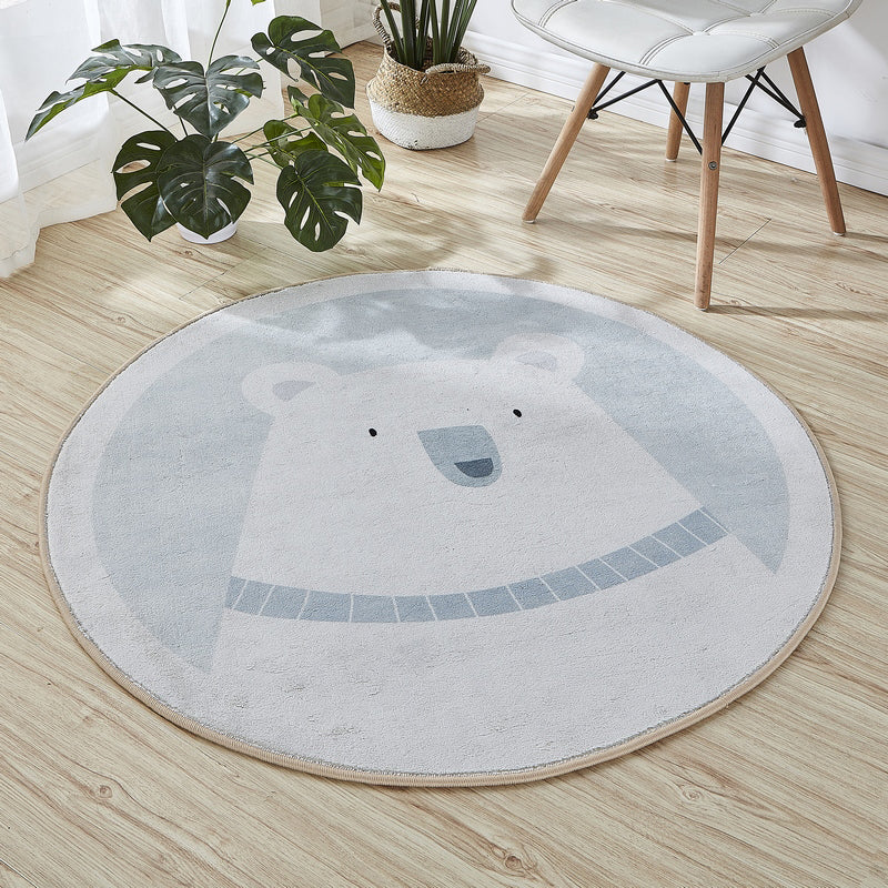BowLift | Beautiful Cartoon Printed Rug Multicolor Cotton Blend Indoor Rug Non-Slip Back Easy Care Rug with Border for the Room