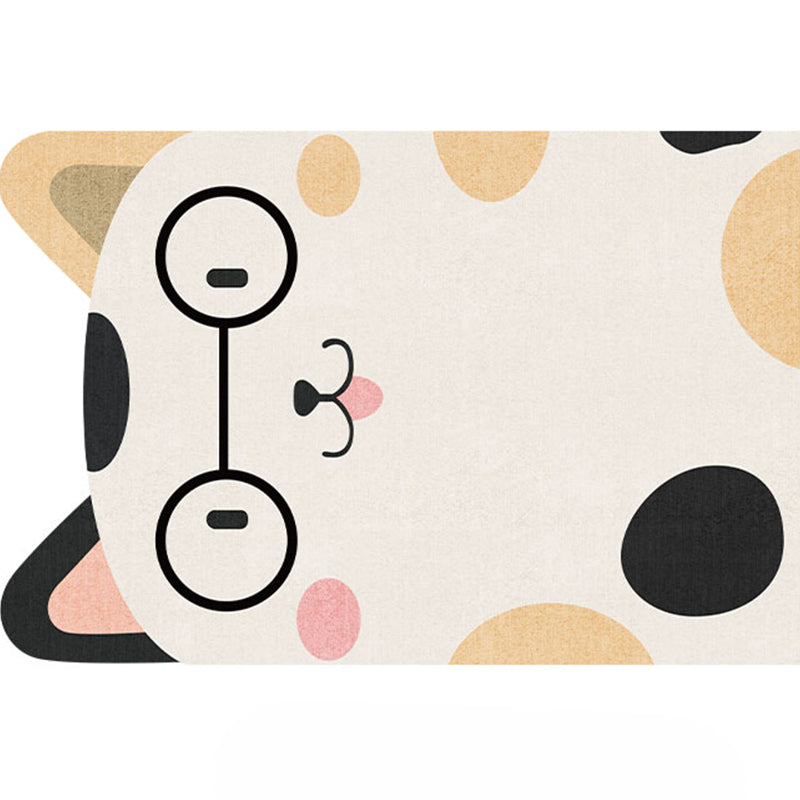 BowLift | Designer Kids Room Carpet Multicolor Cartoon Animal Pattern Carpet Cotton Blend Non-Slip Back Area Rug