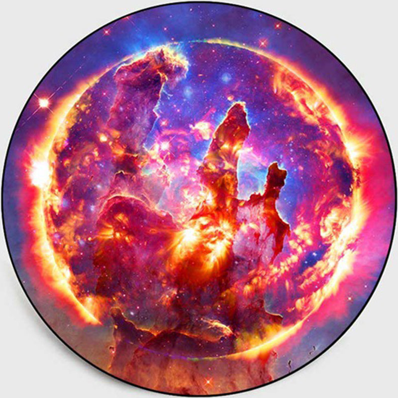 BowLift | Colorful Children's Room Rug Contemporary Space 3D Printed Carpet Polyester Non-Slip Washable Rug