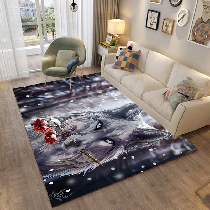 BowLift | Colorful Relaxation Area Rug Cotton Blend Cartoon Pattern Indoor Rug Machine Washable Non-Slip Rug for Décor