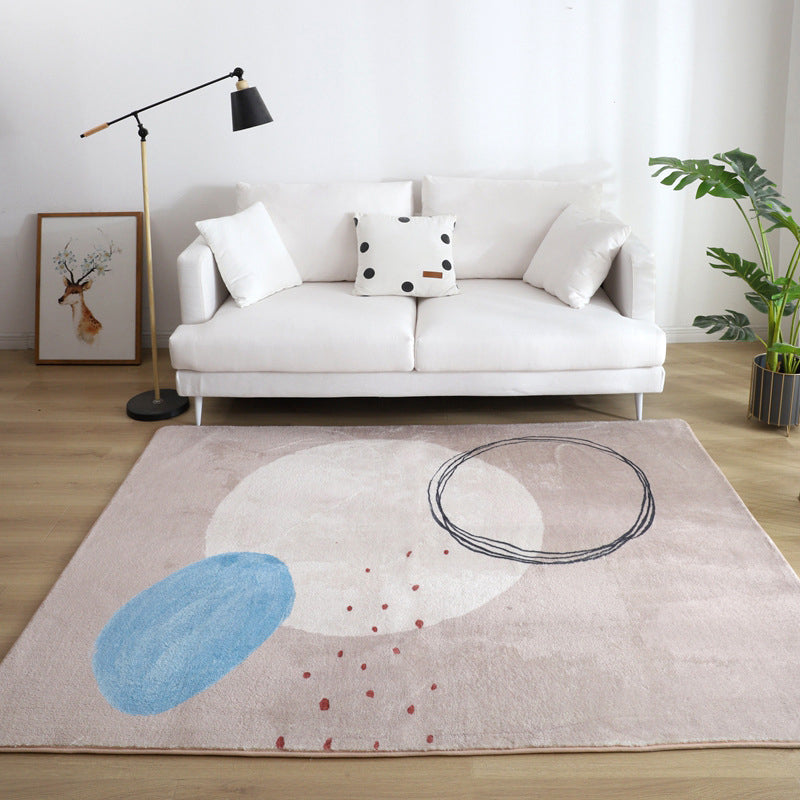 BowLift | Comfort Living Room Rug Multicolor Cartoon Print Rug Non-Slip Base Pet-Friendly Rug