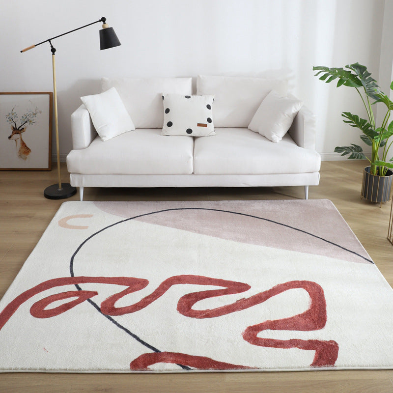 BowLift | Comfort Living Room Rug Multicolor Cartoon Print Rug Non-Slip Base Pet-Friendly Rug