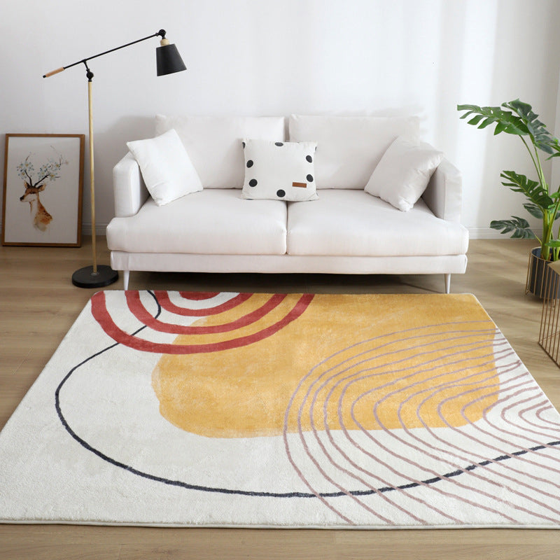 BowLift | Comfort Living Room Rug Multicolor Cartoon Print Rug Non-Slip Base Pet-Friendly Rug