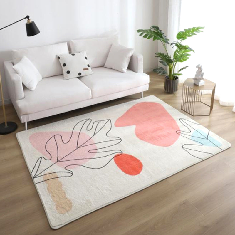 BowLift | Relaxing Color Block Rug Multicolored Acrylic Area Rug Non-Slip Back Stain Resistant Indoor Rug for Bedroom