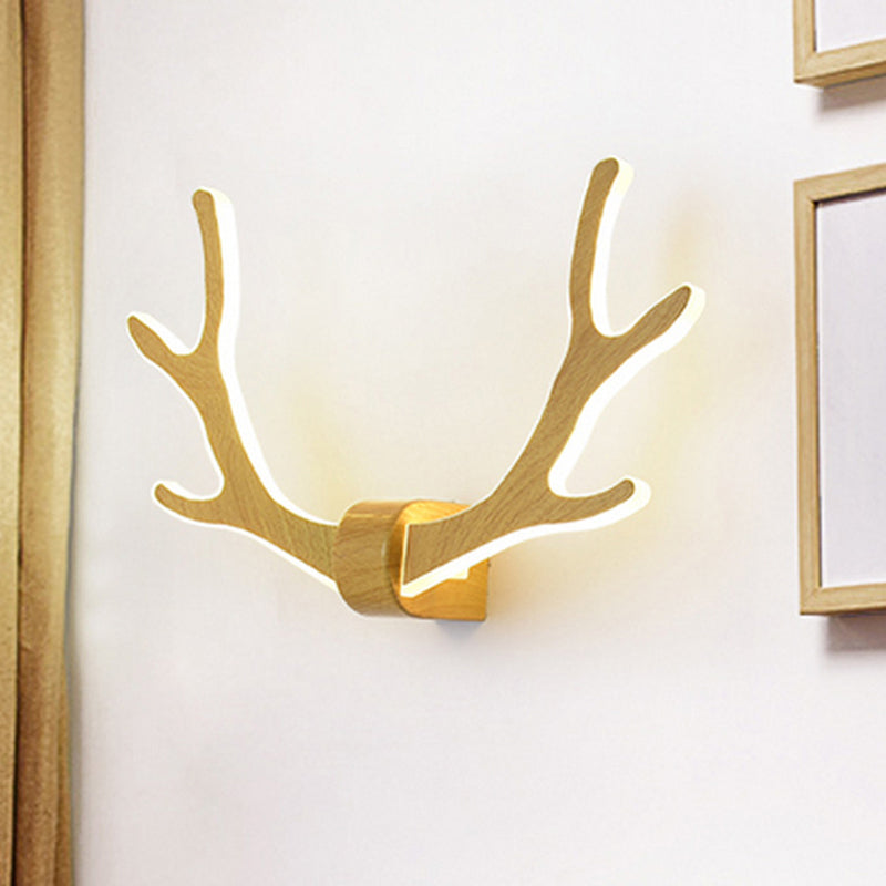 BowLift | Wood Antler Wall Lamp Nordic Style LED Wall Lights for Hallway