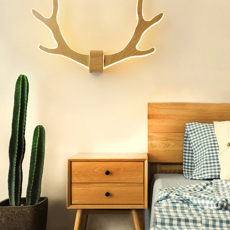 BowLift | Wood Antler Wall Lamp Nordic Style LED Wall Lights for Hallway