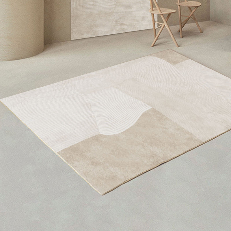 BowLift | Creative Decor Rug Apricot Abstract Printed Area Rug Polypropylene Non-Slip Backing Pet Friendly Rug