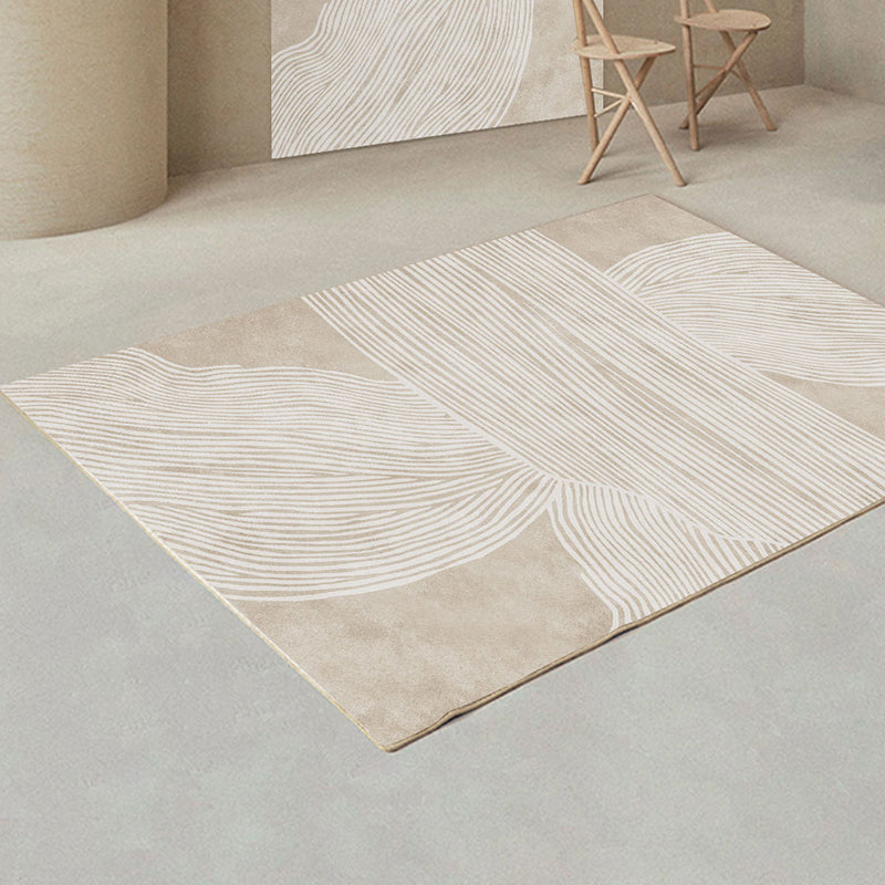 BowLift | Creative Decor Rug Apricot Abstract Printed Area Rug Polypropylene Non-Slip Backing Pet Friendly Rug