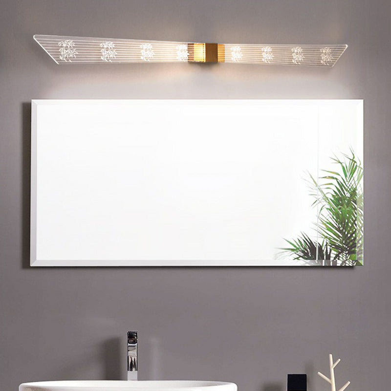 BowLift | Acrylic Geometric Wall Lighting Ideas Modern Gold LED Vanity Wall Lamp for Bathroom