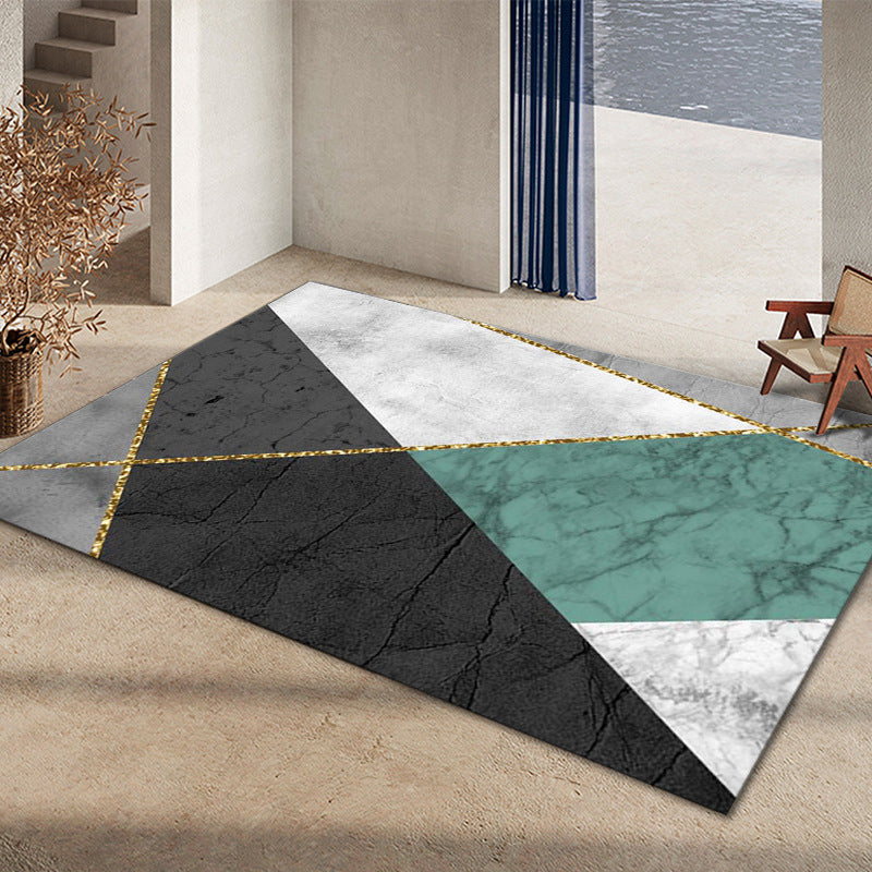 BowLift | Glam Home Decoration Rug Multicolored Abstract Print Rug Polypropylene Non-Slip Back Easy Care Rug