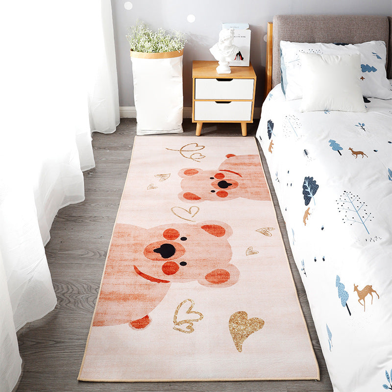 BowLift | Beautiful children's room carpet Multicolored animal print area rug polypropylene non-slip backing easy-care carpet