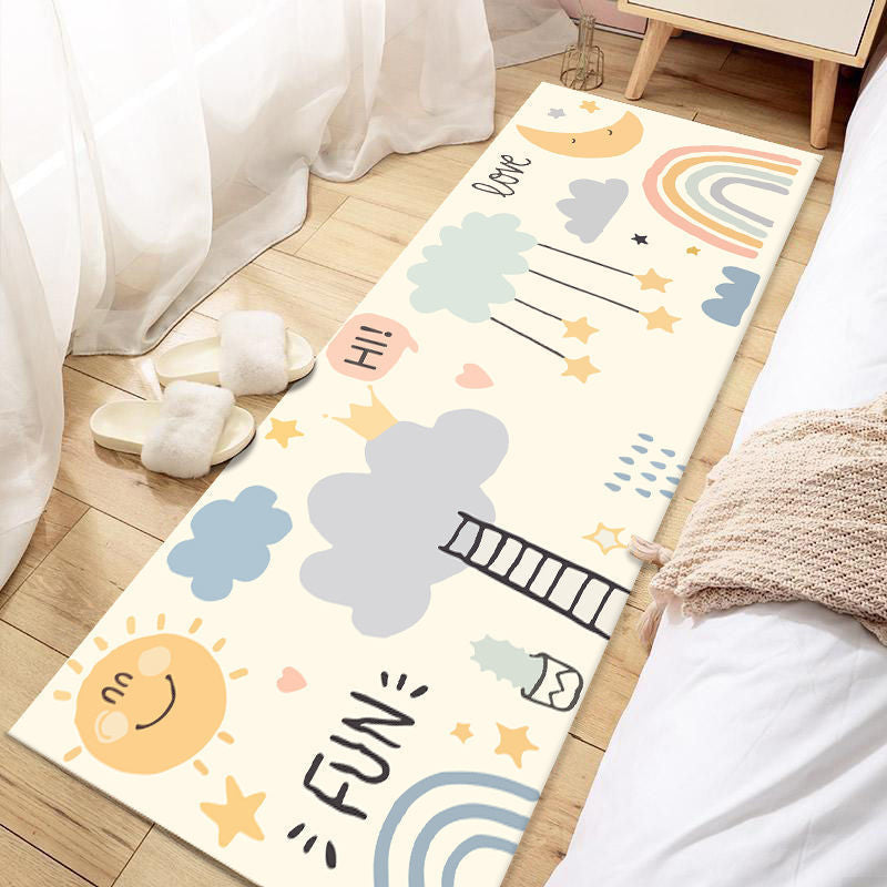 BowLift | Casual Love Rug Multicolor Animal Print Indoor Rug Synthetic Non-Slip Backing Washable Rug for Bedroom