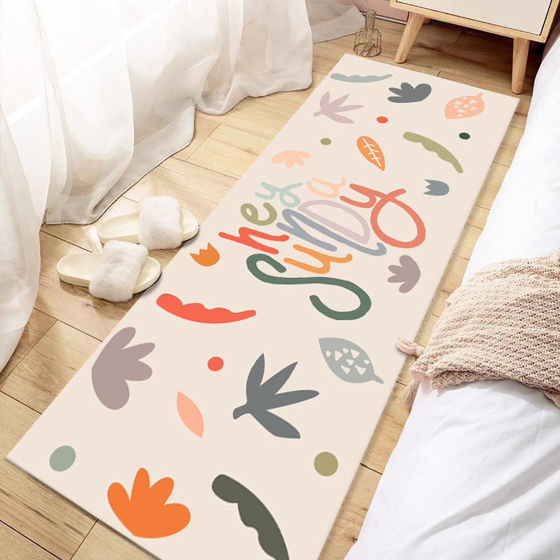 BowLift | Casual Love Rug Multicolor Animal Print Indoor Rug Synthetic Non-Slip Backing Washable Rug for Bedroom