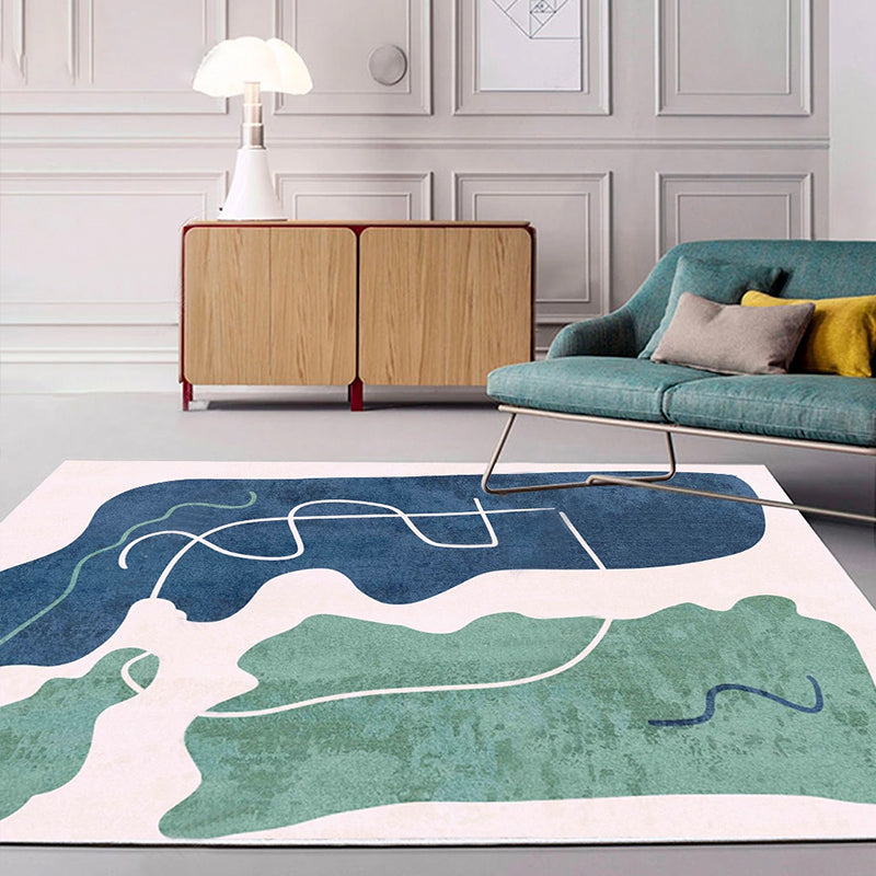 BowLift | Creative decorative carpet Multicolored abstract print carpet Polypropylene non-slip backing pet-friendly carpet