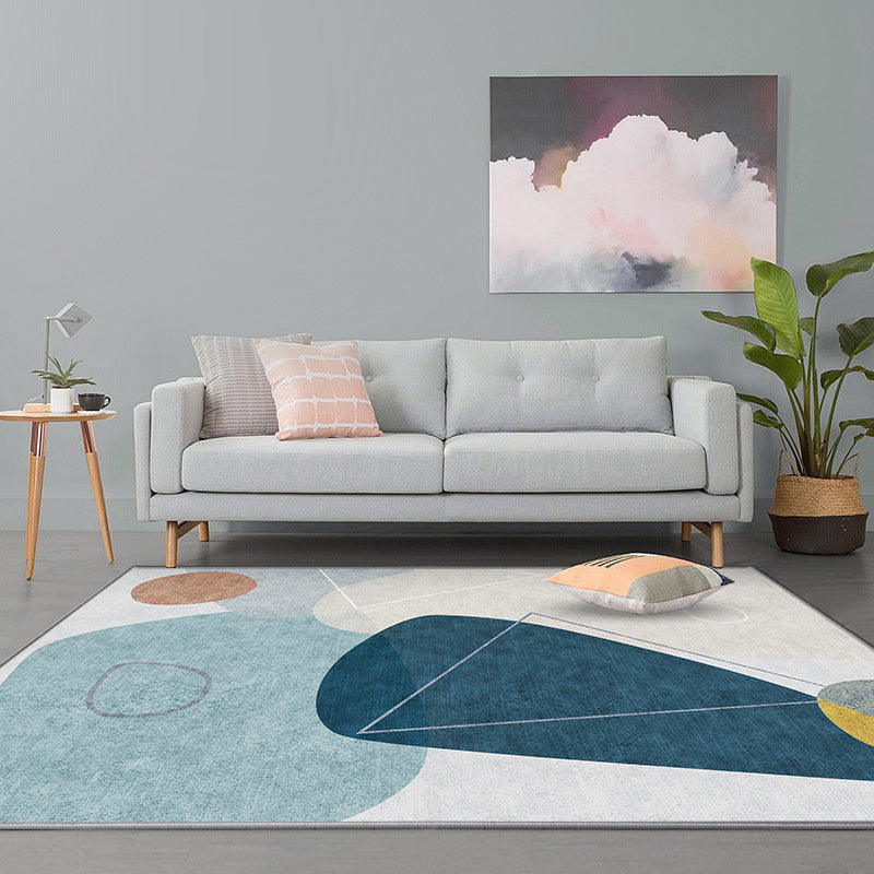 BowLift | Creative decorative carpet Multicolored abstract print carpet Polypropylene non-slip backing pet-friendly carpet