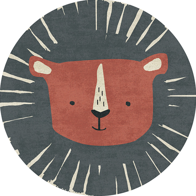 BowLift | Casual Kids Bedroom Rug Multicolor Cartoon Indoor Rug Polyester Non-Slip Easy Care Area Rug