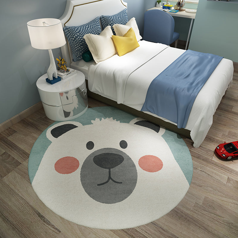 BowLift | Casual Kids Bedroom Rug Multicolor Cartoon Indoor Rug Polyester Non-Slip Easy Care Area Rug