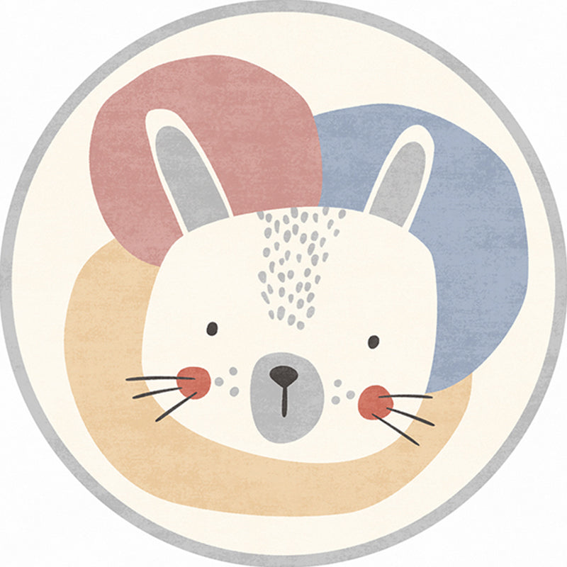 BowLift | Casual Kids Bedroom Rug Multicolor Cartoon Indoor Rug Polyester Non-Slip Easy Care Area Rug