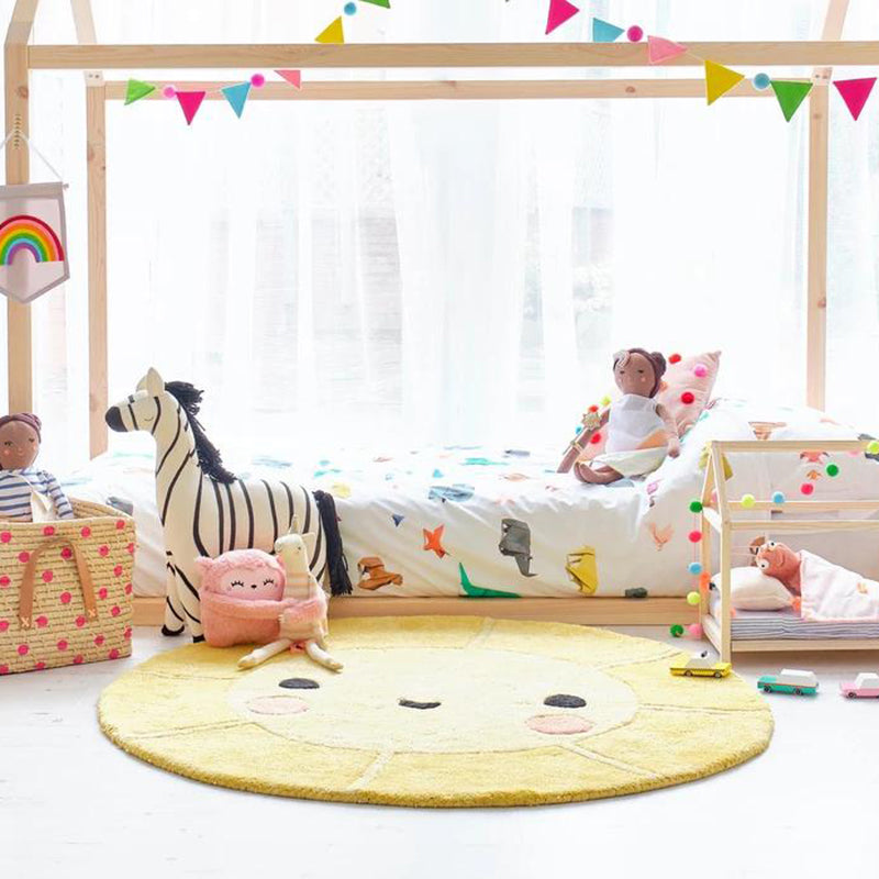 BowLift | Casual Multicolored Pretty Rug Polypropylene Fairy Rug Indoor Carpet Non-slip Backing Washable Rug for Children's Room