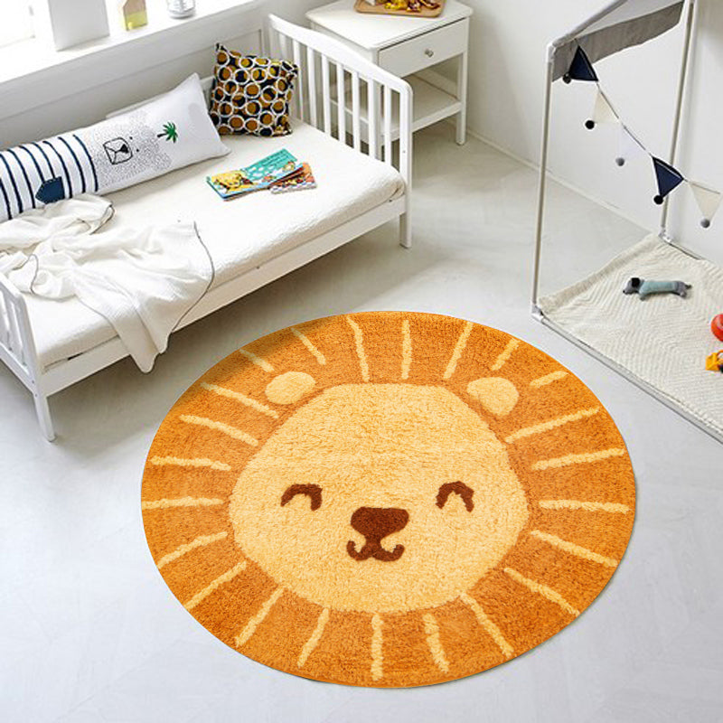 BowLift | Classic Children's Room Rug Multicolored Cartoon Print Rug Polypropylene Washable Non-Slip Backing Rug