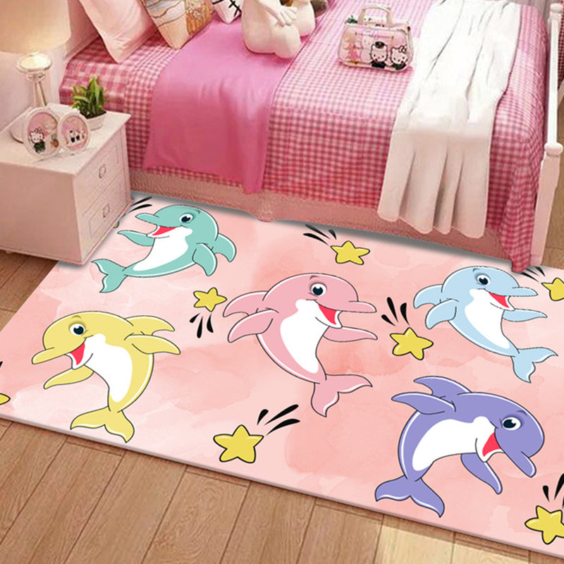 BowLift | Beautiful Children's Room Carpet Multicolor Cartoon Pattern Area Rug Non-Slip Back Easy Care Indoor Rug