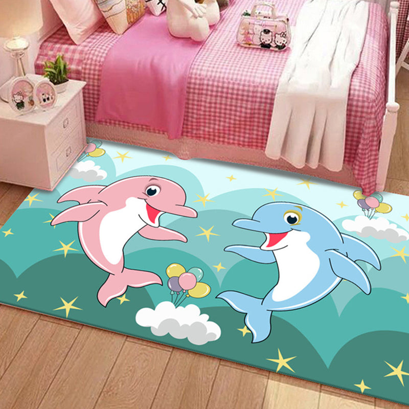 BowLift | Beautiful Children's Room Carpet Multicolor Cartoon Pattern Area Rug Non-Slip Back Easy Care Indoor Rug