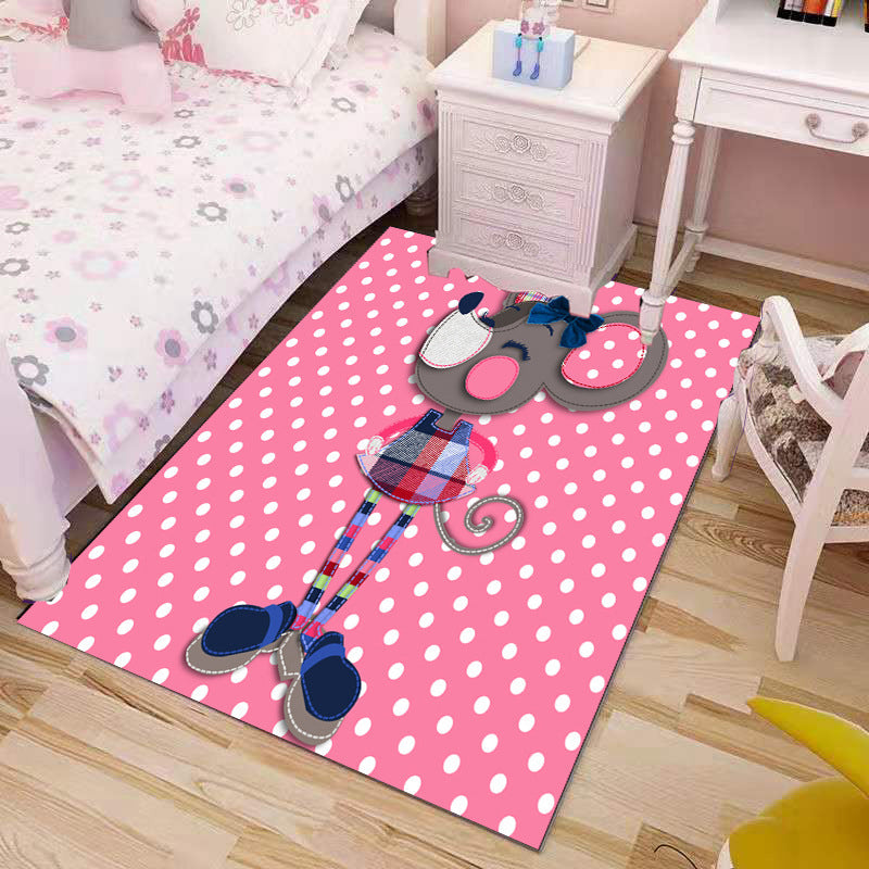 BowLift | Beautiful Children's Rug Multicolored Cartoon Printed Area Rug Polypropylene Non-Slip Easy-Care Rug