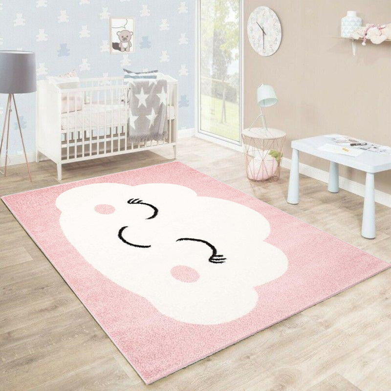 BowLift | Casual Cartoon Print Rug Multicolored Polypropylene Rug Non-Slip Washable Easy Care Rug for Kids