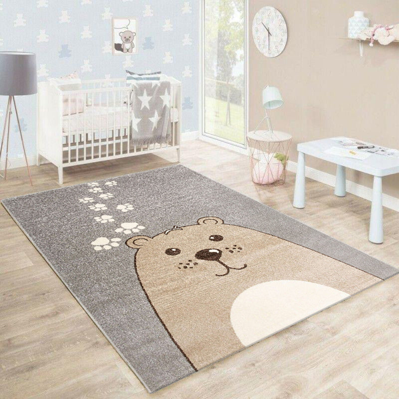 BowLift | Casual Cartoon Print Rug Multicolored Polypropylene Rug Non-Slip Washable Easy Care Rug for Kids
