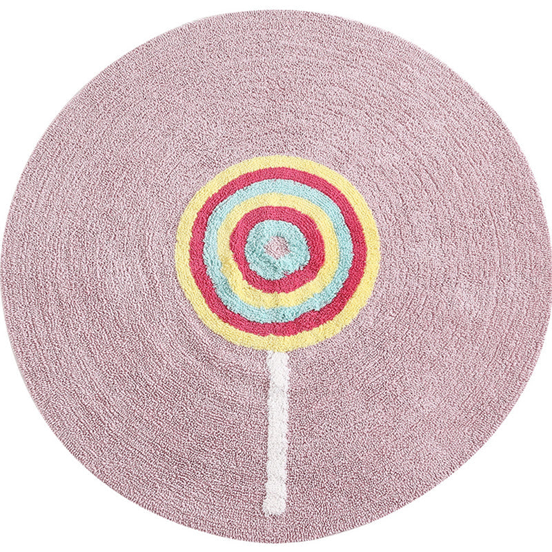 BowLift | Colorful Lollipop Print Rug made of Cotton, Comfort Rug, Pet-friendly, Washable, Easy to Care, Rug for Kids