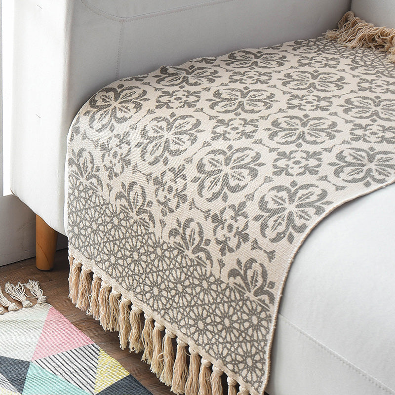 BowLift | Western Bedroom Rug Multicolored Geometric Print Rug Polyester Handwoven Pet-Friendly Area Rug with Fringes