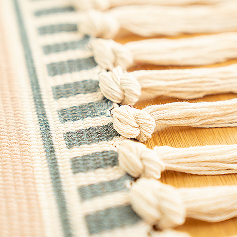 BowLift | Classic living room carpet Colorful geometric printed carpet washable woven rug with tassels