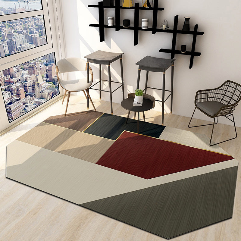 BowLift | Western Bedroom Rug Multicolored Geometric Print Rug Synthetic Non-Slip Backing Pet-Friendly Indoor Rug