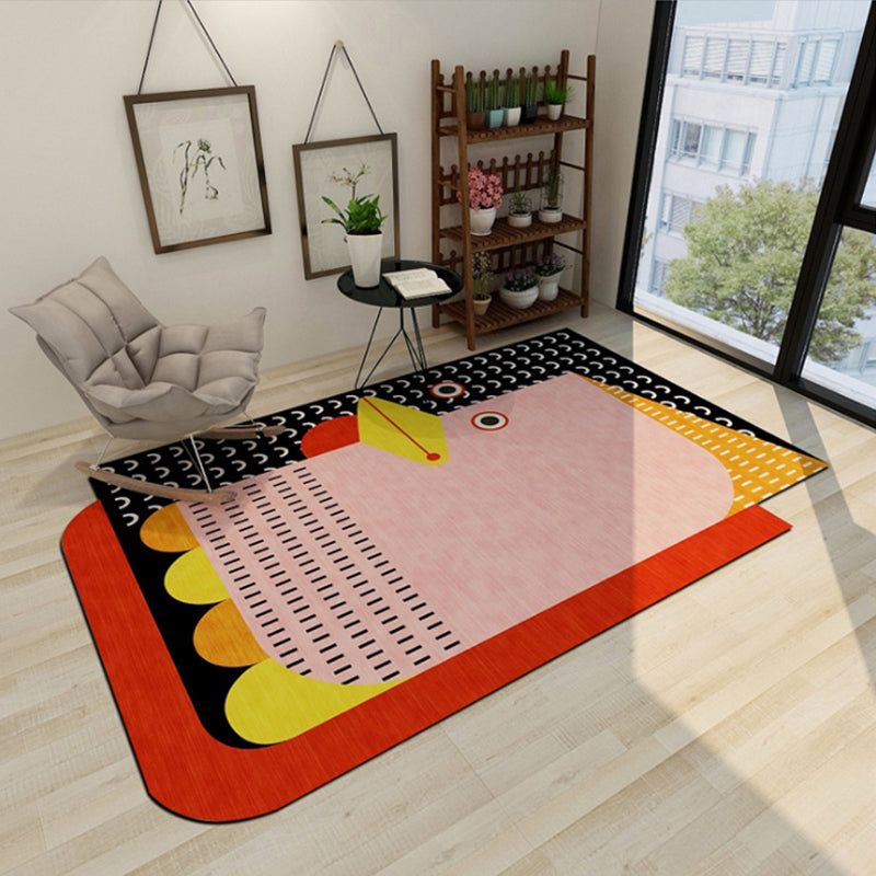 BowLift | Western Bedroom Rug Multicolored Geometric Print Rug Synthetic Non-Slip Backing Pet-Friendly Indoor Rug