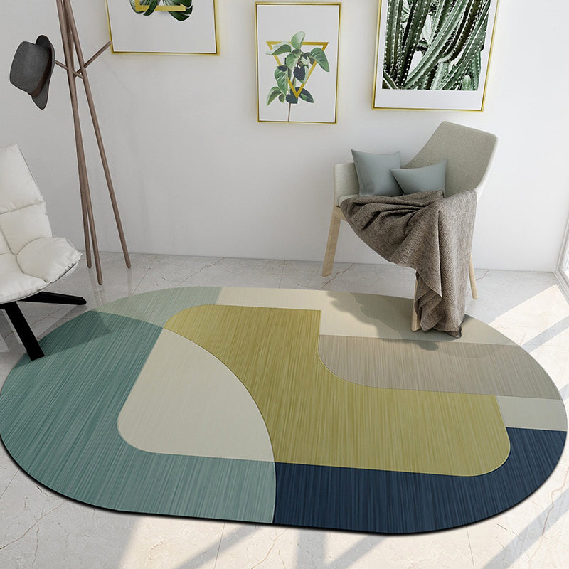 BowLift | Western Bedroom Rug Multicolored Geometric Print Rug Synthetic Non-Slip Backing Pet-Friendly Indoor Rug