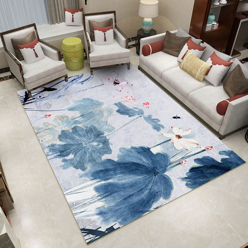 BowLift | Classic Zen Print Rug Multicolor Chinese Rug Polypropylene Non-Slip Backing Pet-Friendly Stain-Resistant Rug for Home