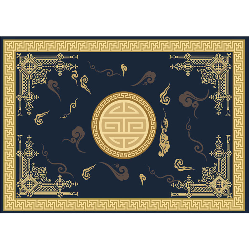 BowLift | Classic Zen Print Rug Multicolor Chinese Rug Polypropylene Non-Slip Backing Pet-Friendly Stain-Resistant Rug for Home