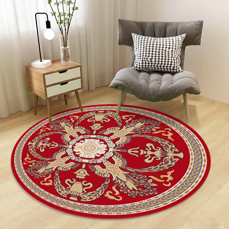 BowLift | Chinoiserie Floral Rug Multicolor Polypropylene Rug Pet Friendly Non-Slip Back Stain Resistant Rug for the Drawing Room
