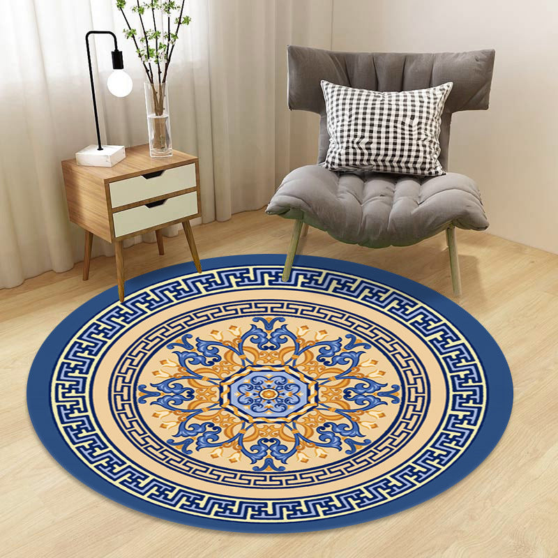 BowLift | Chinoiserie Floral Rug Multicolor Polypropylene Rug Pet Friendly Non-Slip Back Stain Resistant Rug for the Drawing Room