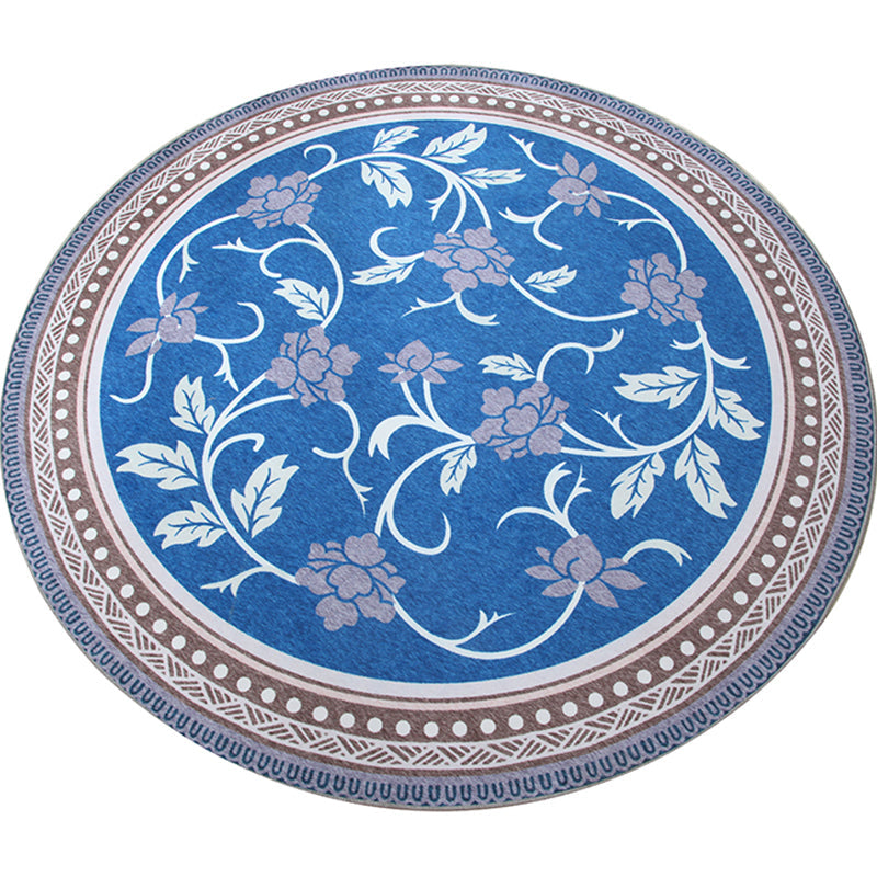 BowLift | Chinese Landscape Print Rug Multicolor Polypropylene Rug Anti-Skid Back Stain Resistant Pet Friendly Rug for the Living Room