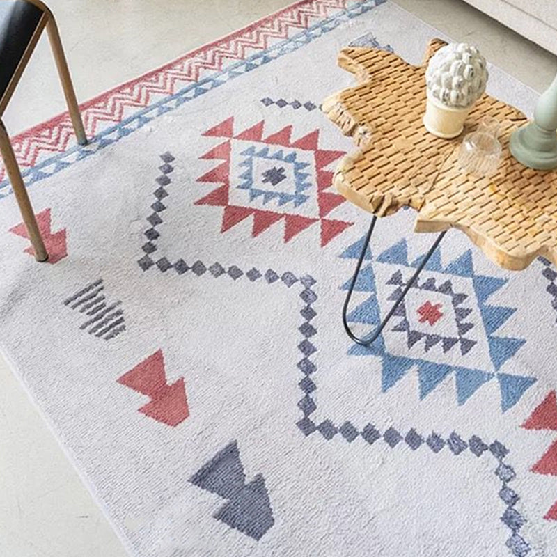 BowLift | Chic Americana Rug Multicolored Geometric Rug Stain Resistant Non-Slip Back Washable Rug for Home