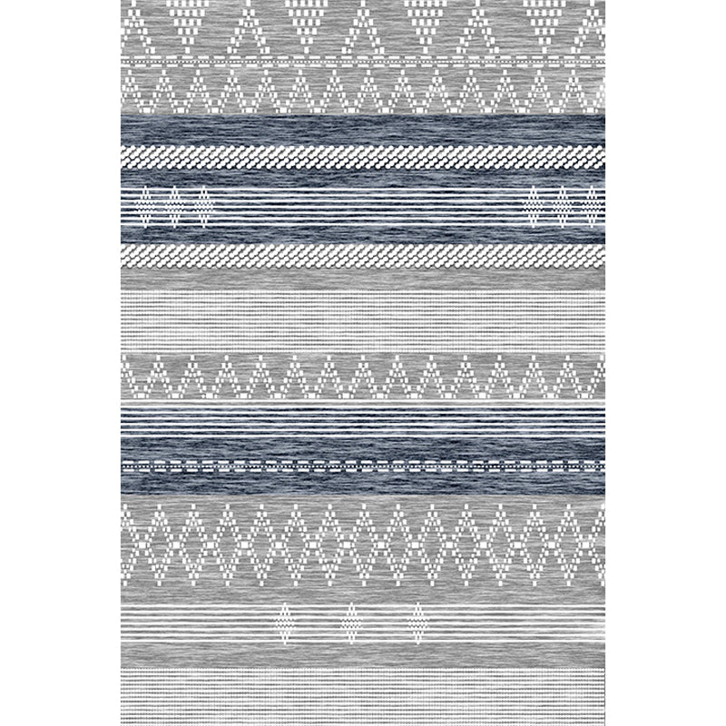 BowLift | Primitive Tribal Rug Multicolor Geometry Rug Non-Slip Back Washable Stain Resistant Rug for Bedroom